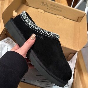 UGG Black Mules Cozy Slip-On Footwear